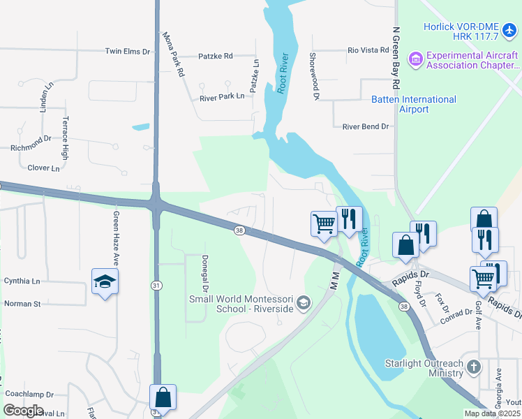 map of restaurants, bars, coffee shops, grocery stores, and more near 4112 Miller Lane in Mount Pleasant