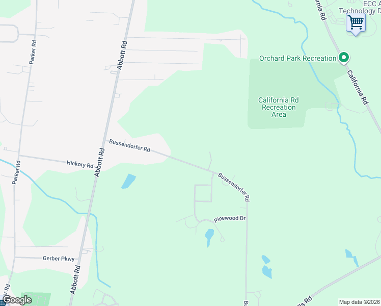 map of restaurants, bars, coffee shops, grocery stores, and more near 4820 Bussendorfer Rd in Orchard Park