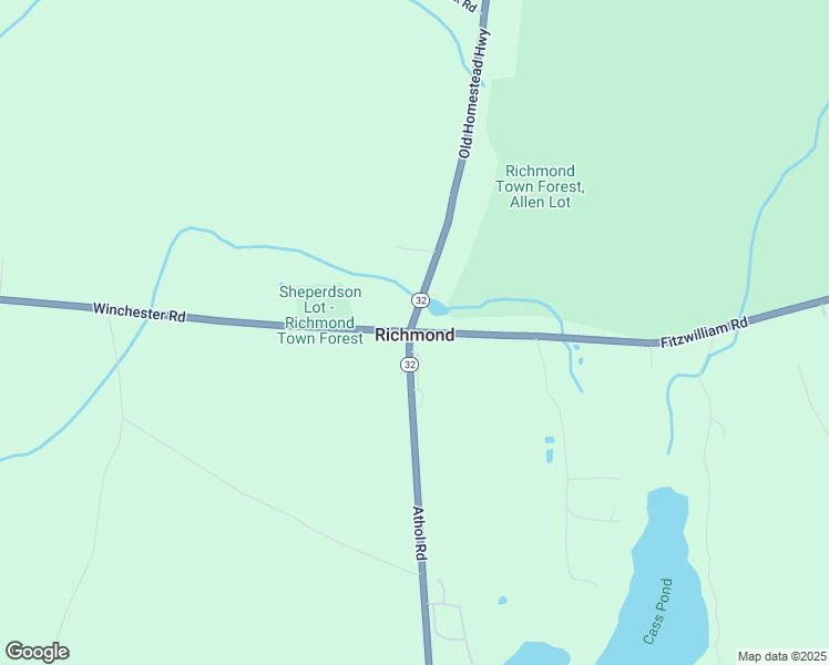 map of restaurants, bars, coffee shops, grocery stores, and more near New Hampshire 119 in Richmond