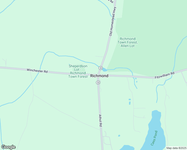 map of restaurants, bars, coffee shops, grocery stores, and more near New Hampshire 119 in Richmond