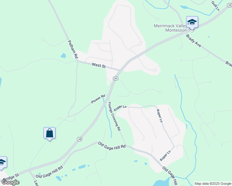 map of restaurants, bars, coffee shops, grocery stores, and more near 1197 New Hampshire 38 in Pelham