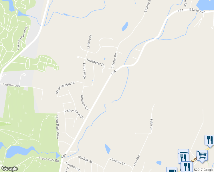 map of restaurants, bars, coffee shops, grocery stores, and more near 304 North Lake Avenue in Troy