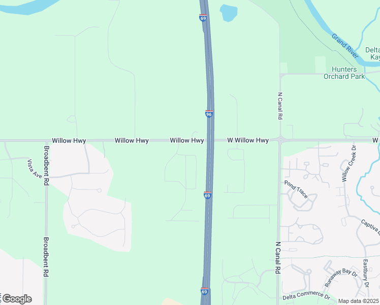 map of restaurants, bars, coffee shops, grocery stores, and more near 1995 Eldon Grove in Lansing