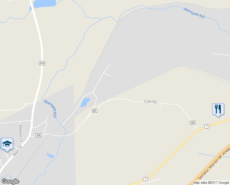 map of restaurants, bars, coffee shops, grocery stores, and more near 726 Cole Road in Delanson