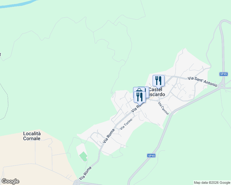 map of restaurants, bars, coffee shops, grocery stores, and more near 28 Via delle Piane in Castel Viscardo