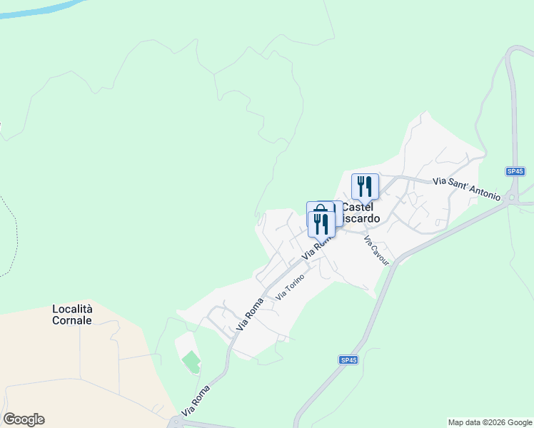 map of restaurants, bars, coffee shops, grocery stores, and more near 28 Via delle Piane in Castel Viscardo