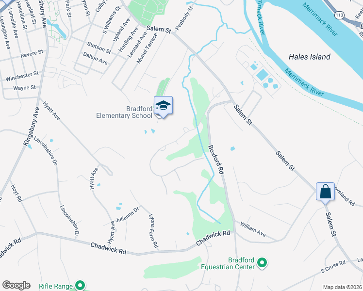 map of restaurants, bars, coffee shops, grocery stores, and more near 81 Orchard Hill Road in Haverhill