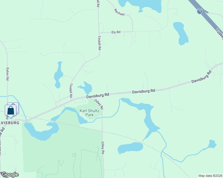 map of restaurants, bars, coffee shops, grocery stores, and more near 11892 Davisburg Road in Oakland County