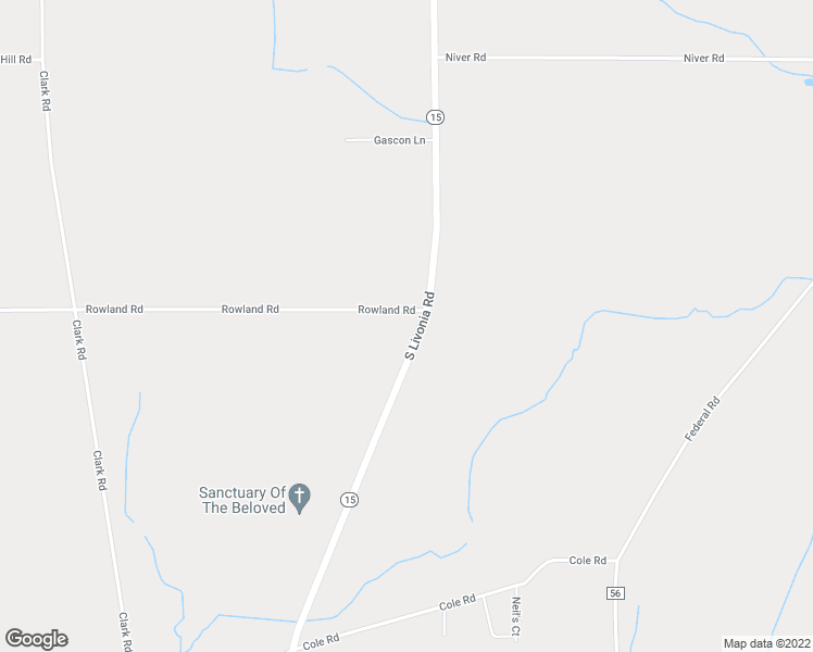 map of restaurants, bars, coffee shops, grocery stores, and more near 5456 South Livonia Road in Conesus