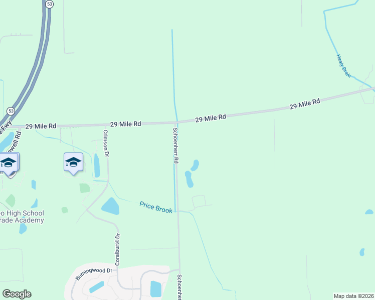 map of restaurants, bars, coffee shops, grocery stores, and more near 62750 Schoenherr Road in Washington