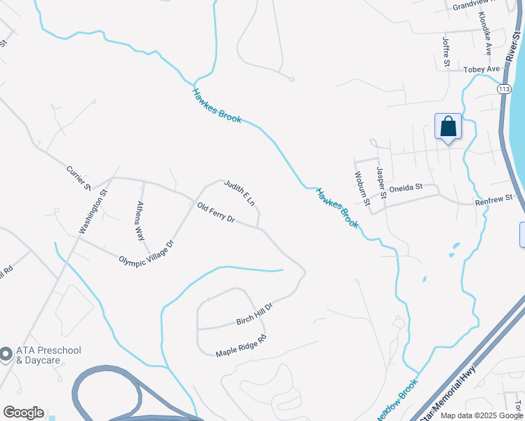 map of restaurants, bars, coffee shops, grocery stores, and more near 3 Judith East Lane in Methuen