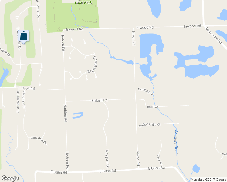 map of restaurants, bars, coffee shops, grocery stores, and more near 1365 East Buell Road in Rochester