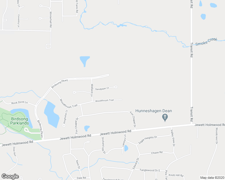 map of restaurants, bars, coffee shops, grocery stores, and more near 13 Sandpiper Court in Orchard Park