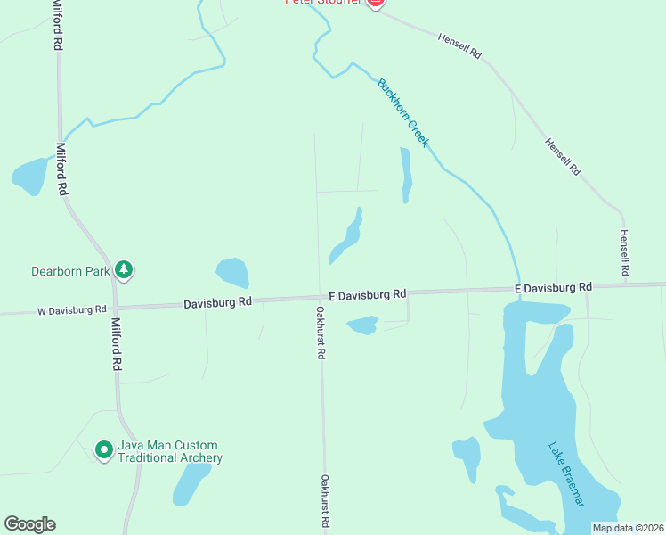 map of restaurants, bars, coffee shops, grocery stores, and more near 975 East Davisburg Road in Holly