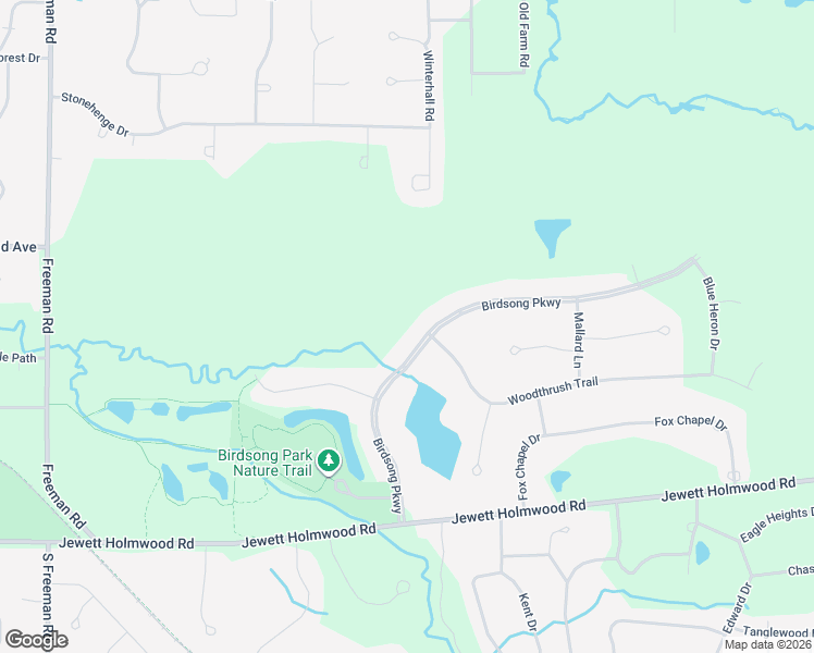 map of restaurants, bars, coffee shops, grocery stores, and more near 32 Birdsong Parkway in Orchard Park