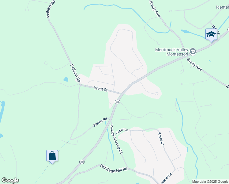 map of restaurants, bars, coffee shops, grocery stores, and more near 180 Lowell Road in Salem