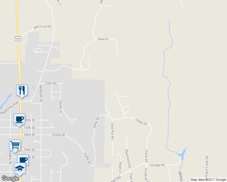 map of restaurants, bars, coffee shops, grocery stores, and more near 42260 Cedar Hollow Road in Port Orford