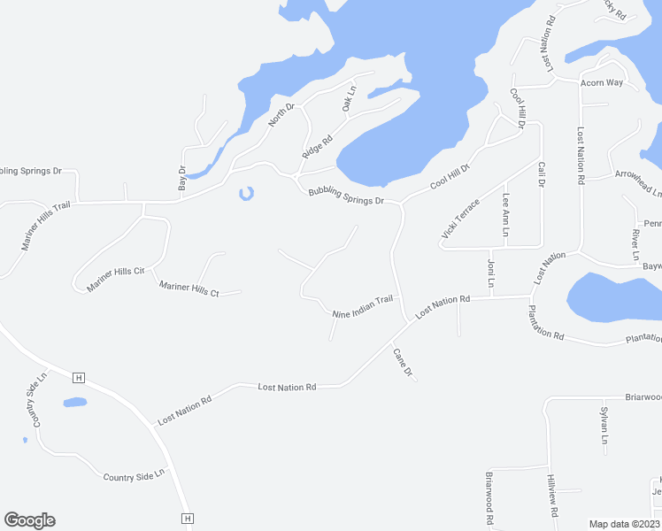 map of restaurants, bars, coffee shops, grocery stores, and more near N7354 Nine Indian Trail in Elkhorn