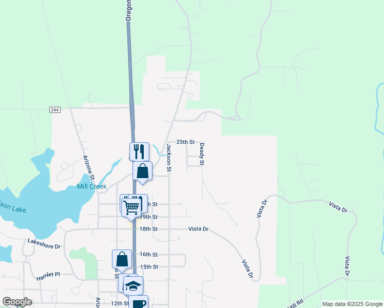map of restaurants, bars, coffee shops, grocery stores, and more near 150 Woodglen Street in Port Orford