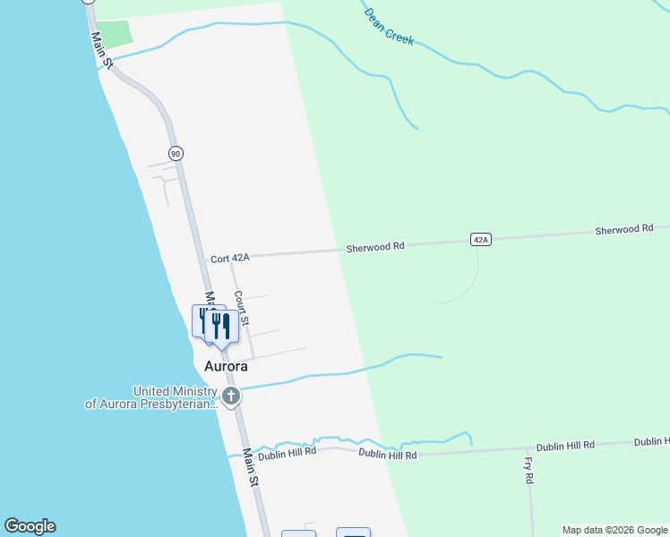 map of restaurants, bars, coffee shops, grocery stores, and more near 650 Sherwood Road in Aurora