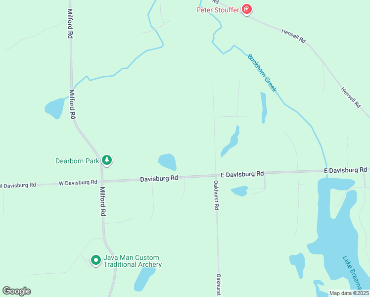 map of restaurants, bars, coffee shops, grocery stores, and more near 855 East Davisburg Road in Holly