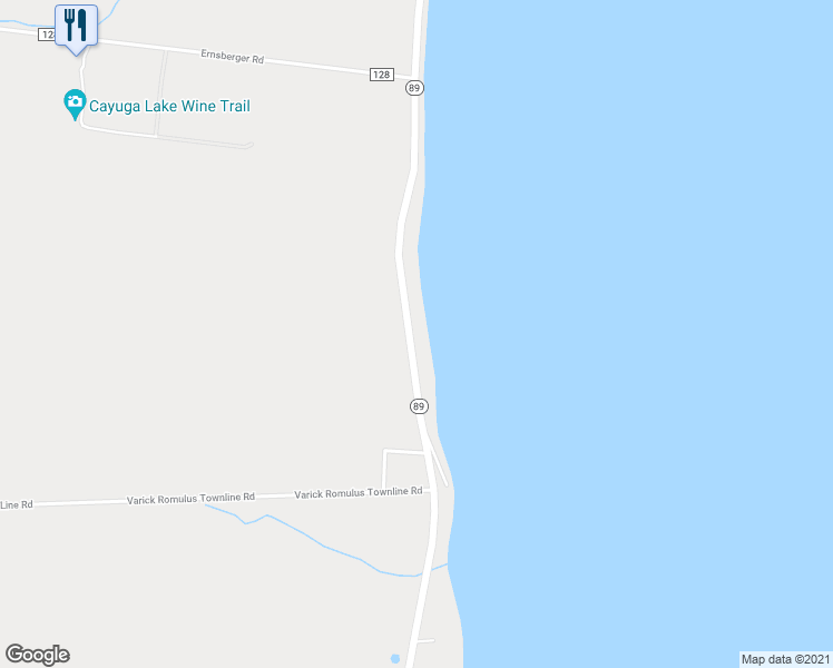 map of restaurants, bars, coffee shops, grocery stores, and more near 5509 New York 89 in Romulus