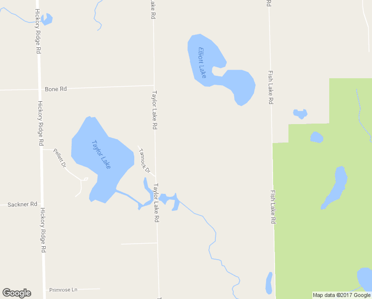 map of restaurants, bars, coffee shops, grocery stores, and more near 18403 Taylor Lake Road in Holly