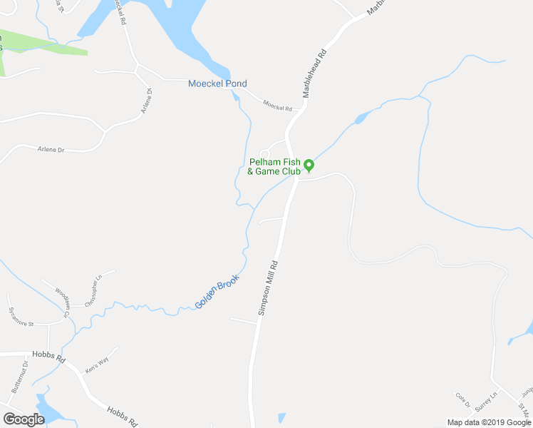 map of restaurants, bars, coffee shops, grocery stores, and more near 1B Sawyer Way in Pelham