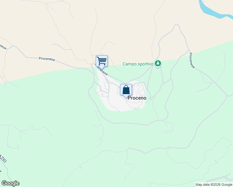 map of restaurants, bars, coffee shops, grocery stores, and more near 47 Via Giuseppe Garibaldi in Proceno