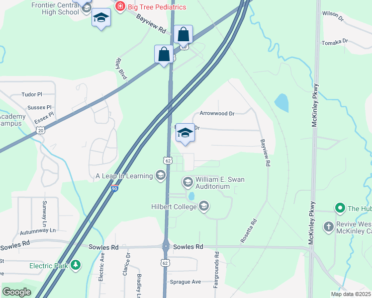 map of restaurants, bars, coffee shops, grocery stores, and more near 5138 S Park Ave in Hamburg
