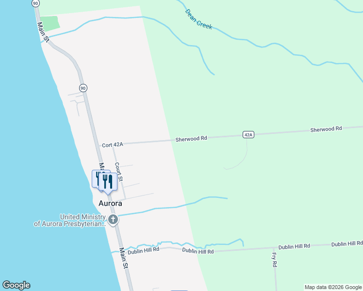 map of restaurants, bars, coffee shops, grocery stores, and more near 650 Sherwood Road in Aurora