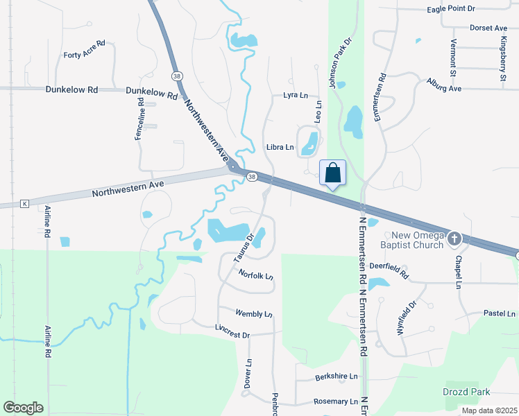 map of restaurants, bars, coffee shops, grocery stores, and more near 6601 Chesapeake Road in Racine