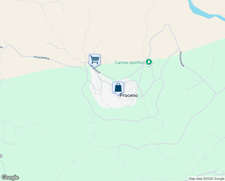 map of restaurants, bars, coffee shops, grocery stores, and more near 47 Via Giuseppe Garibaldi in Proceno