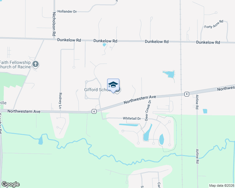 map of restaurants, bars, coffee shops, grocery stores, and more near 8392-8468 Northwestern Avenue in Racine