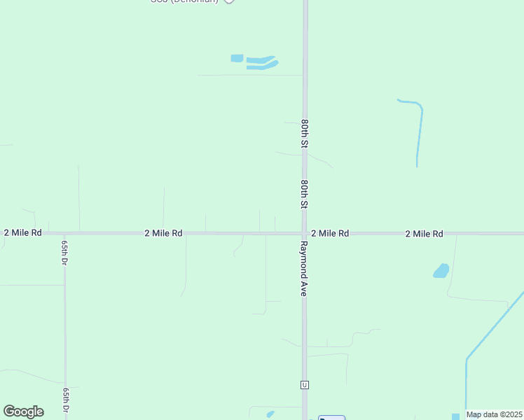 map of restaurants, bars, coffee shops, grocery stores, and more near 8230 2 Mile Road in Raymond