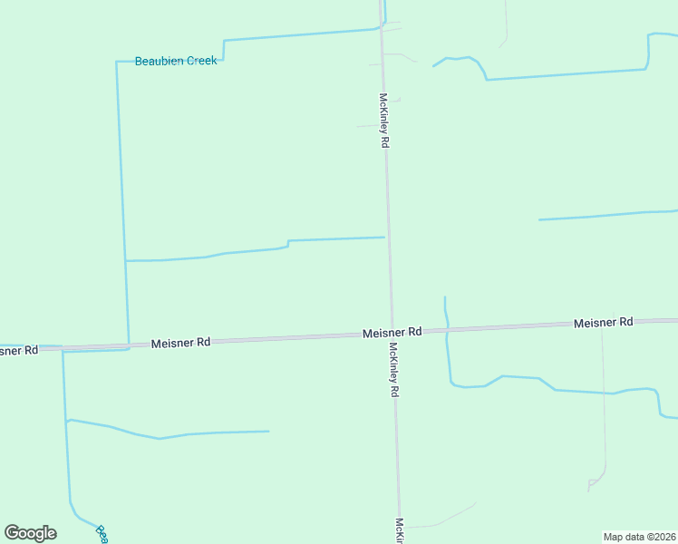 map of restaurants, bars, coffee shops, grocery stores, and more near 6576 Meisner Road in China Township