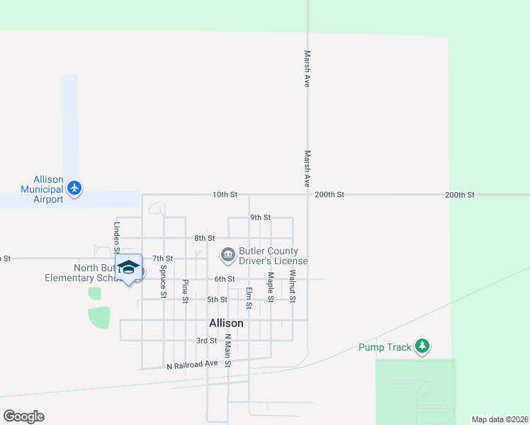 map of restaurants, bars, coffee shops, grocery stores, and more near 920 Elm Street in Allison
