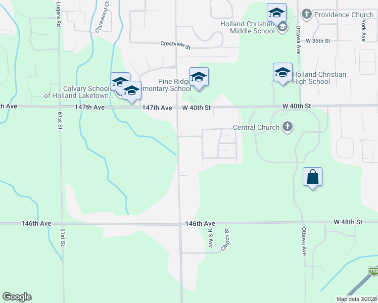 map of restaurants, bars, coffee shops, grocery stores, and more near 1081 Graafschap Road in Holland