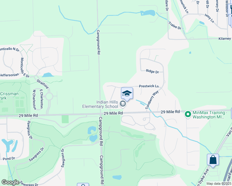 map of restaurants, bars, coffee shops, grocery stores, and more near 63281 Ashbury Drive in Washington