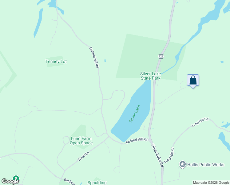 map of restaurants, bars, coffee shops, grocery stores, and more near 18-20 Silver Hill Park in Hollis