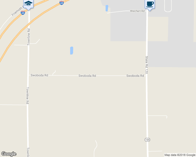 map of restaurants, bars, coffee shops, grocery stores, and more near W2261 Swoboda Road in East Troy