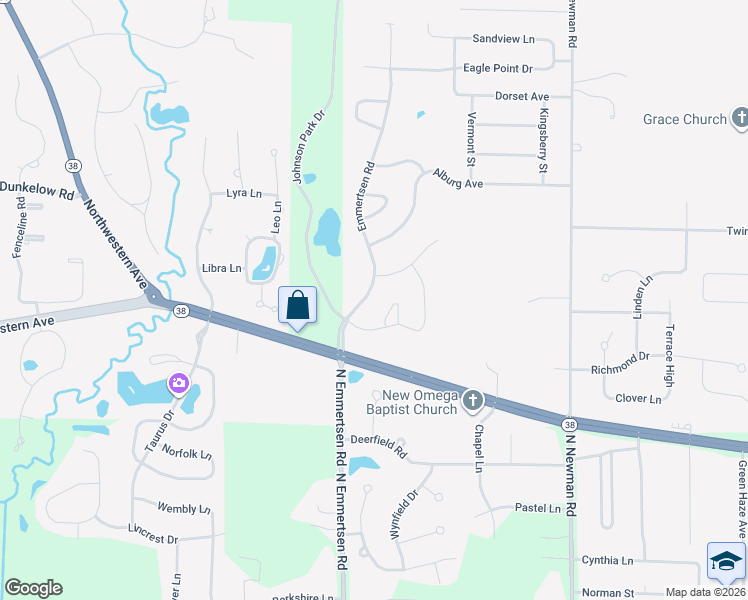 map of restaurants, bars, coffee shops, grocery stores, and more near 3241 North Emmertsen Road in Racine