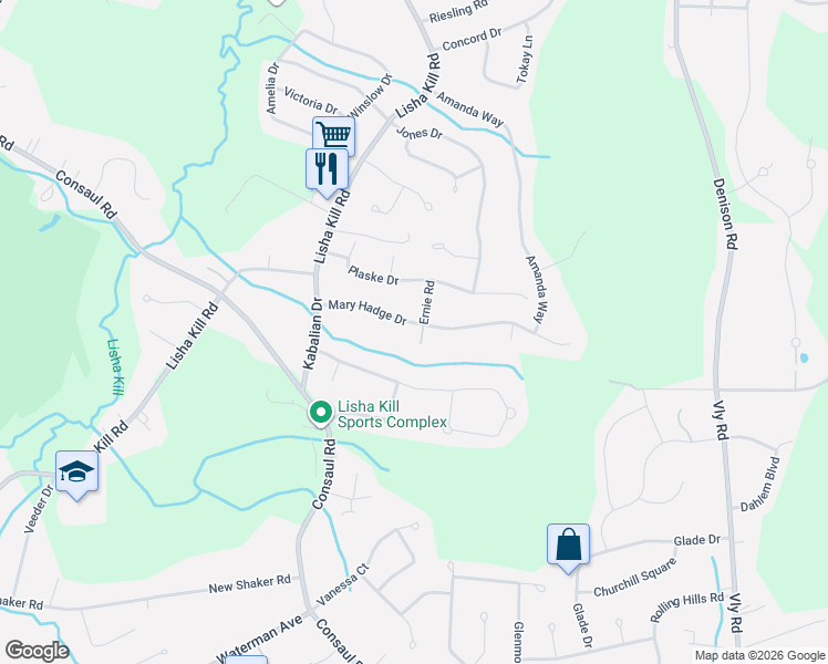 map of restaurants, bars, coffee shops, grocery stores, and more near 29 Mary Hadge Drive in Schenectady