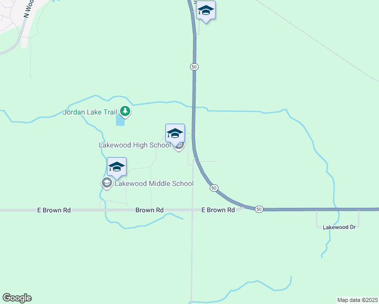 map of restaurants, bars, coffee shops, grocery stores, and more near 7223 Velte Road in Lake Odessa