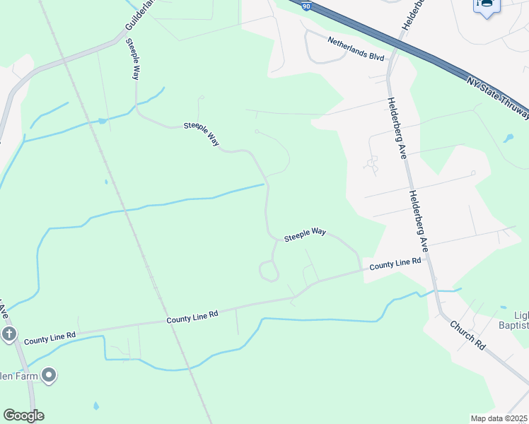 map of restaurants, bars, coffee shops, grocery stores, and more near 410 Steeple Way in Schenectady