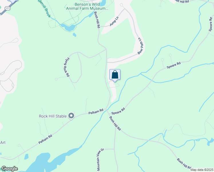 map of restaurants, bars, coffee shops, grocery stores, and more near 42 Bush Hill Road in Hudson