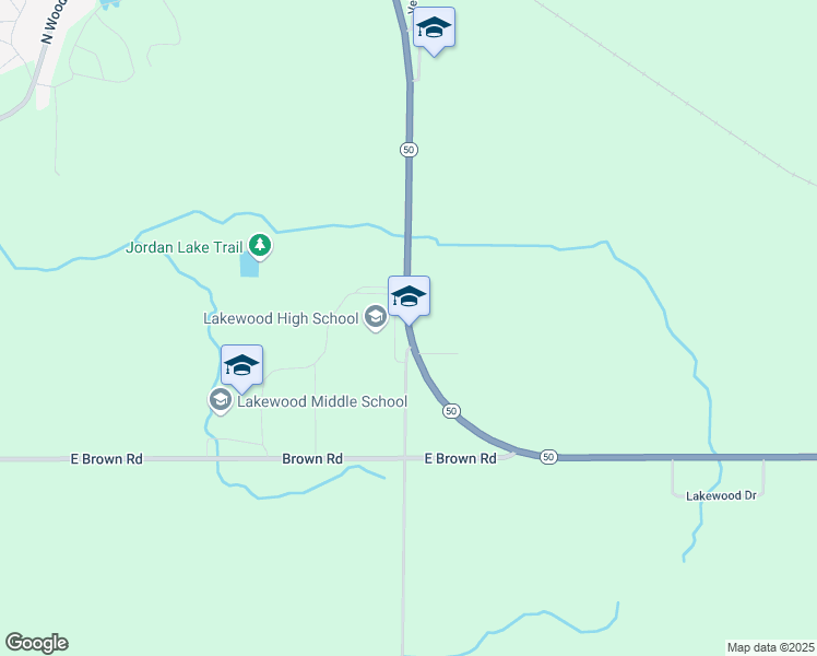 map of restaurants, bars, coffee shops, grocery stores, and more near 7223 Velte Road in Lake Odessa