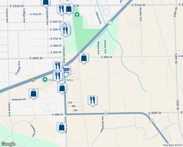 map of restaurants, bars, coffee shops, grocery stores, and more near 333 Wyngarden Way in Holland