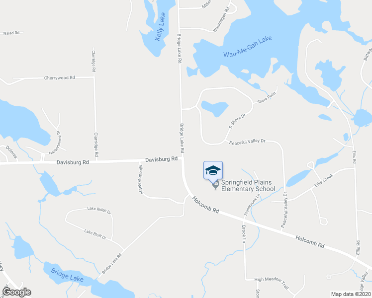 map of restaurants, bars, coffee shops, grocery stores, and more near 8440 Bridge Lake Road in Clarkston