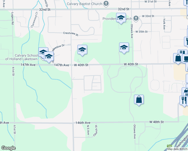 map of restaurants, bars, coffee shops, grocery stores, and more near 571 Brookstone Street in Holland